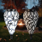 Tujoe 2 Pack Solar Hanging Lanterns Outdoor Lights, Transparent by Tujoe