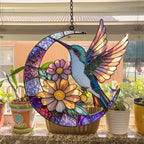 Floral Hummingbird Acrylic Suncatcher - Image 4