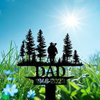 Personalized Hunter Grave Marker Hunter Dad in Forest Memorial Garden Stake 8-24 inch Hunter Dad Loss Gift, Hunter Memorial Gift Loss of Loved One (Hunter Dad in Forest) - Image 3