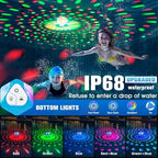 9000mah Rechargeable Floating Pool Fountain with Light Show & Anchor -1PC - Image 4