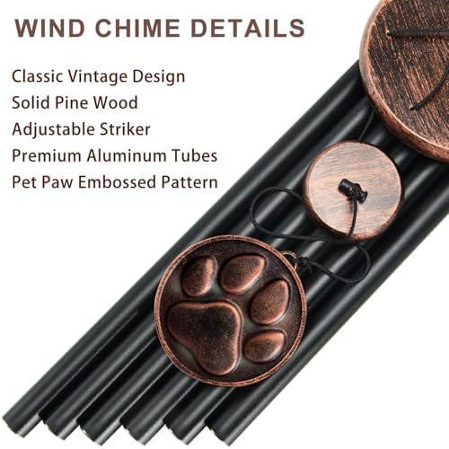 Dog Memorial Gifts for Loss of Dog, 32" Pet Memorial Wind Chimes - Image 3