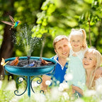 Daoeny 35In Metal Bird Bath for Outside, Vintage Freestanding Birdbaths & Birdfeeder, Bird Baths Feeder Bowl for Outdoors Garden Patio Yard Lawn Decor, Upgraded 5-Pronged Base (Blue) - Image 5