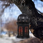 Moroccan Style Colorful Glass Candle Holder Xmas Halloween Lantern Decor - Image 7