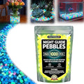 Colorful Glow-in-The-Dark Garden Stones, 2026 New Stepping Stone Kit, Night Guide Pebbles, Luminous Glow Stones for Outdoor, Glow Rocks for Landscaping (Yellow,1000 Pcs) by Unknown