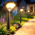 ELECLINK Solar Pathway Lights Outdoor with Motion Sensor, 6 Pack Security Solar Garden Lights, 400LM Bright LEDs, Larger Glass Panel, 3 Modes Waterproof Path Lights for Yard Patio Walkway Driveway by ELECLINK