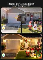 Minetom 4PC 160FT Christmas Outdoor Solar String Lights Waterproof 400 LEDs - Image 2