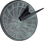 Time Flies Number Sundial with Stand Cast Brass Verdigris Finish Garden Gift - Image 4