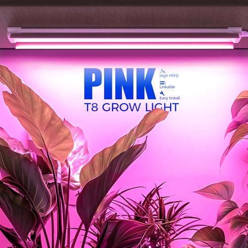 Barrina T8 LED Grow Light, 2FT Full Spectrum Plant Lights, Pink, 6 Packs - Image 2