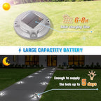 VOLISUN Solar Driveway Lights Dock Deck Lights 12 Pack,2 Colors in 1 Led IP67 Waterproof Outdoor Warning Step Lights for Driveway Sidewalk Pathway (White/Blue) - Image 4