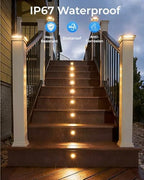 LED Recessed Deck Lights with Protecting Shell, IP68 Waterproof Warm White, 0.6W Outdoor Landscape Lighting, 12V Low Voltage Deck Lights Kit for Yard Step Riser Stair Decoration, 12 Pack - Image 3