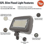HALO Outdoor Integrated LED Large Floodlight, Bronze Finish, Selectable CCT 3000/4000/5000K, 11400 Max lumens, Dusk to Dawn - Image 4