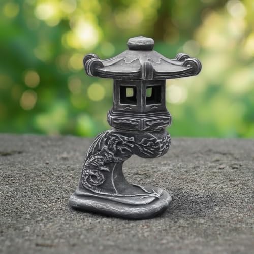 OLOMA Detailed Ranki Japanese Pagoda Concrete Garden Statue Stone Pagoda Asian Ornament Zen Outdoor Handcrafted Garden Decor Patio Lawn Outdoor Landscaping Accent - Image 6