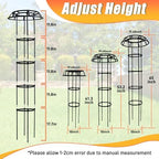 65 Inch Garden Trellis for Climbing Plants Outdoor, Mushroom Top Trellis for Potted Plants, Vines, Roses, Clematis, and Vegetables, Plant Trellis Support 1 Pack - Image 2