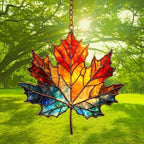 Rainbow Maple Leaf Acrylic Suncatcher - Image 3