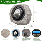 Solar Rock Lights Outdoor,Solar Ash Gray Garden Stone Spotlights - Image 6