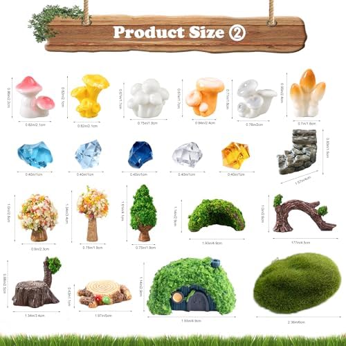 Fairy Garden Accessories Outdoor, Fairy Garden Decor Kit Fairy Garden Figurines Supplies Resin Fairy House - Image 3