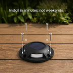 Home Zone Living 4PK Solar Deck Lights, Outdoor Dock and Driveway, Black - Image 5