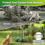 20.58ft (L) x 24in (H) Decorative Garden Fence Panels - Animal Barrier Fence No Dig Fencing Rustproof Metal Wire Edging Panel Border Apply to Dog Fencing for Yard Outdoor Decor Flower Beds - Image 4