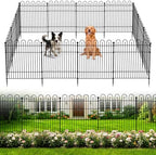 Garden Fence Animal Barrier, 10 Panels No Dig Dog Fence Outdoor by Unknown