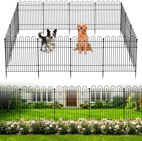 Garden Fence Animal Barrier, 10 Panels No Dig Dog Fence Outdoor by Unknown