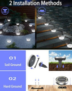 Solar Lights Outdoor Waterproof, 26 Pack 8 LED, Thickened Stainless Steel Ground Light, Solar Garden Lights Landscape Lighting for Patio Pathway Lawn Yard Deck Driveway Walkway, Cool White - Image 5