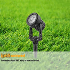 3000k,2 in 1,Solar Spot Lights Outdoor, Solar Powered RGB Landscape Lighting IP65 Waterproof Auto On/Off Spotlights for Outside Garden Yard Landscape Pathway Garage - Image 3