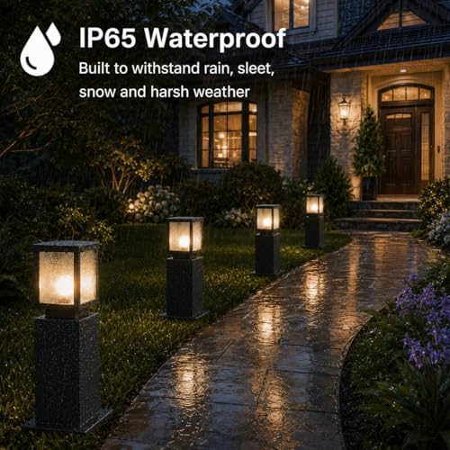 Landscape Pathway Lights for Outdoor, Hardwired E26 3000K Walkway Lighting - Image 5