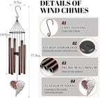Indoor/Outdoor Memorial Wind Chime — A Heartfelt Gift for Retirement, Friendship, New Home, Thanks & Remembrance | Tunable Low-Pitch Tubes, 37.4 Inches | Ideal for Balcony, Garden, or Patio - Image 3