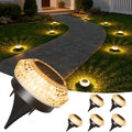 VOLISUN Solar Ground Lights Outdoor,6 Pack Flat Solar Pathway Lights by VOLISUN