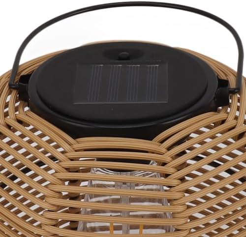 Solar Lantern Outdoor Water Proof Hanging Rattan Solar Lights, Water Proof Decorative Rattan Lantern for Table Patio Garden Yard Porch - Image 6