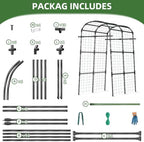 Garden Arch Trellis 71×43×83in PE Coated Metal Arbor for Outdoor Vines - Image 7