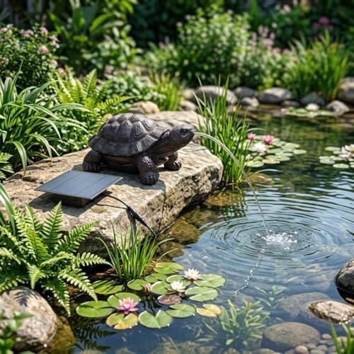 Pond Spitter, Pond Fountain Brown Resin Turtle Fountain, 7.6 * 5.1 * 3.5in by Unknown