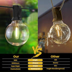 Yusist 200FT Solar String Lights Outdoor Waterproof with Remote,G40 Solar Powered String Lights with 60+3 LED Shatterproof Bulbs, Dimmable Solar Patio Hanging Lights for Outside Backyard Party - Image 6