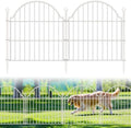 10 Panels No Dig Decorative Garden Fence for Yard, 24in(H) x 20ft(L), White by Blingluck
