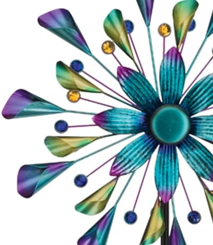 Regal Art & Gift Wind Spinner, Outdoor Metal Kinetic Yard Art with Stake - Image 4