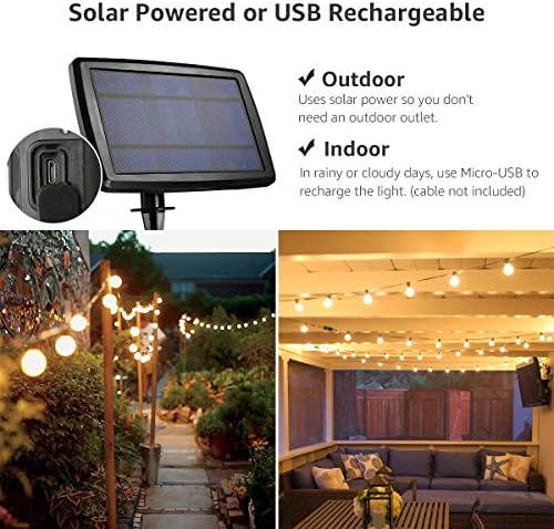 Lepro Lighting Ever Bundle - 306 LED Curtain Lights & 25 ft Solar Outdoor String Lights, Patio String Lights for Porch, Backyard, Deck, Garden, Gazebo, Pergola - Image 7
