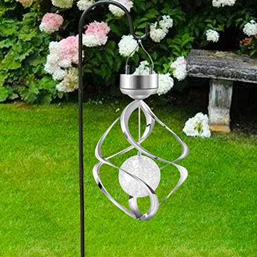 AMWGIMI Solar Wind Chimes LED Colour Changing Hanging Lights, 2 Pack - Image 6