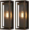 19" Large Outdoor Wall Light Fixtures,Distressed Brown Porch Light by Slypadan