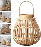 Handmade Bamboo Lantern Candle Holder for Home Holiday Parties Xmas - Image 7