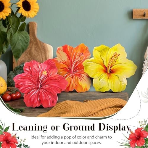 Cinnvoice 3 Pack Hibiscus Stepping Stones Outdoor for Garden, 10 Inches - Image 5
