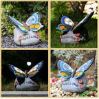 Yiosax-Garden Statue Butterfly Decor-Solar Outdoor Butterfly Light-Butterfly Figurine Decoration for Patio,Balcony,Yard,Lawn Ornament Garden Gift Women Mom - Image 5