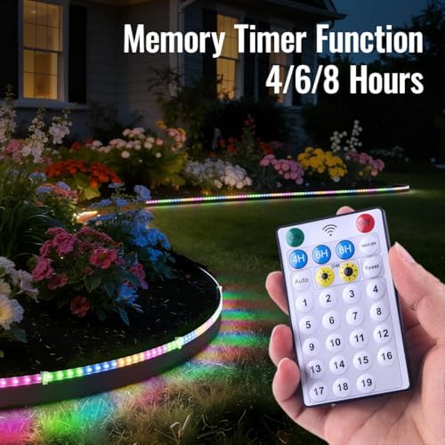 Landscape Edging with Solar String Light, 33FT, 2in Depth, Timer - Image 3