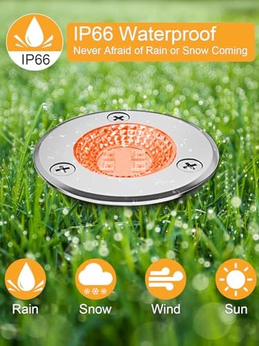 ZUCKEO Low Voltage Landscape Lighting RGB Well Lights Landscape LED In Ground Light, Outdoor Color Changing Landscape Lights, 12-24V Accent Spotlight for Yard Garden Pathway (20Pack with Connectors) - Image 4