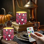 Flickering Flameless Candles with Remote Battery Operated Candles with Timer Red Hearts LED Pillar Tea Lights for Valentines Day Banquet Home Decorations - Image 4