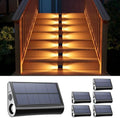 6-Pack Solar Deck Stair Lights, Waterproof, 2-Sided Warm White LED by Roopure