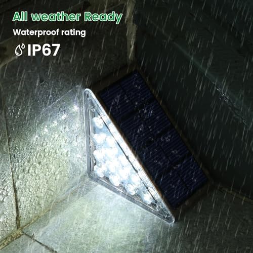 JOFIOS Solar Step Lights - 12 Pack, Waterproof IP67, Deck & Staircase Lights, Patio & Front Step (Cool Brown) - Image 3