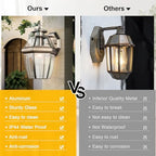 Outdoor Wall Lantern, 12 Inch Waterproof Exterior Light Fixture. - Image 4