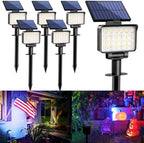 Solar Spot Lights Outdoor Waterproof, 6 Packs, RGB by COOZAMING