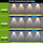 Solar Fence Lights Outdoor - 2700/4000/6000K 3 Modes, IP65 Waterproof Fence Solar Lights Outdoor, Fence Light Solar Powered for patio decor/Railing/Step and Wall - Unique Housewarming Gifts（8 Pack) - Image 3