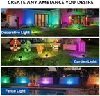 JEJOT Solar Spot Lights Outdoor Waterproof, Solar Spotlights, 8 Pack - Image 7